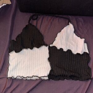 Black and White Women's Intimate Top